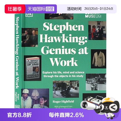 【自营】DK科学博物馆工作天才斯蒂芬霍金英文原版Stephen Hawking Genius at Work通过研究中的物品探索他的生活思想科学进口书籍