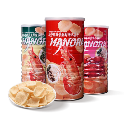 泰国进口香酥虾蟹味木薯片零食品