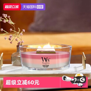 WoodWick白噪音壁炉香薰蜡烛女友生日中秋伴手礼海岸线 自营