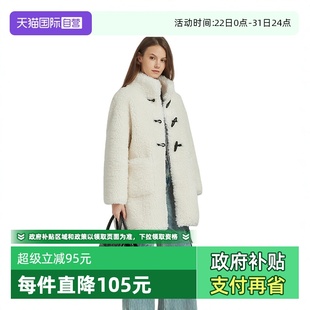 自营 外套 Petit 立领牛角扣毛绒中长款 温暖舒适休闲百搭 Bari