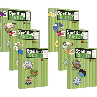 【自营】Harcourt Family Learning - Spelling Skills Grade 1-6 哈考特家庭辅导拼写技巧专项练习1-6年级 提高阅读写作 原版进口