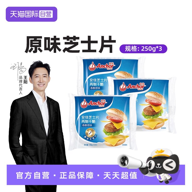 新西兰安佳切达再制干酪片250g