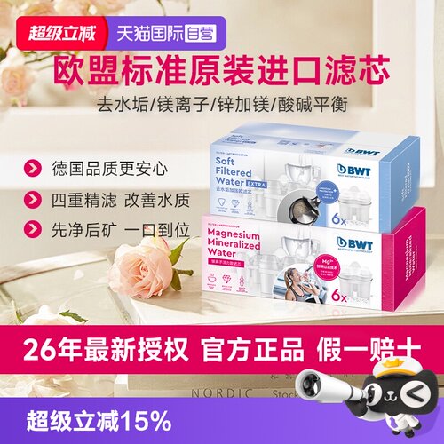 置换添加镁离子净水壶滤芯BWT