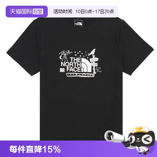 【自营】The North Face北面男女同款印花短袖T恤户外透气