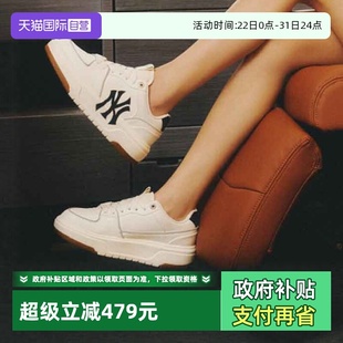 男鞋 新款 小白板鞋 自营 3ASXCA12N 学长鞋 MLB女鞋 厚底NY鞋 休闲鞋