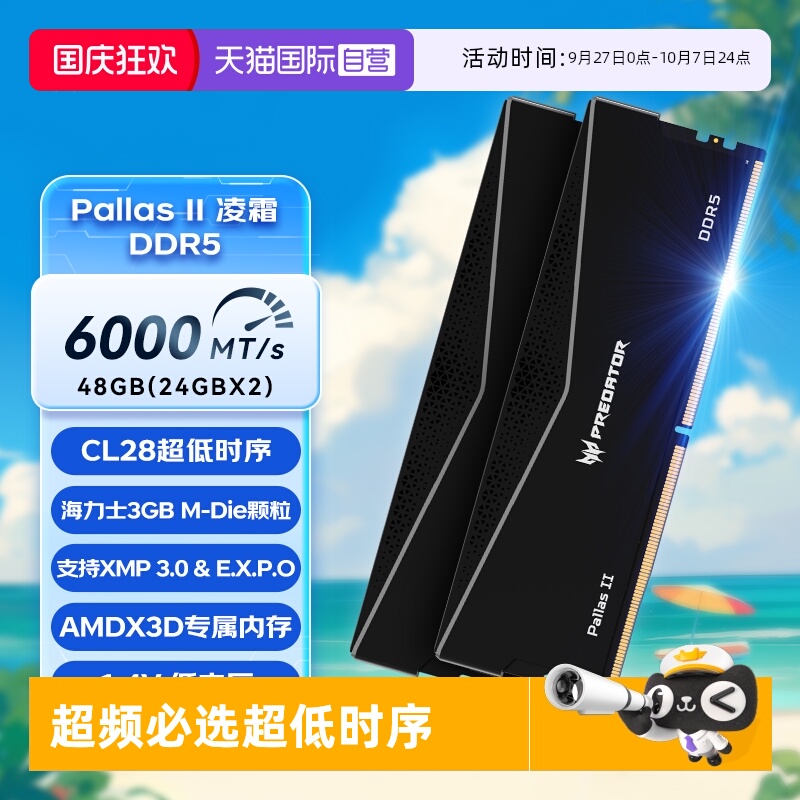 6000c2816Gx2台式内存条掠夺者