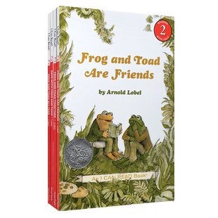 【自营】青蛙和与蟾蜍是好朋友英文原版4册 Frog and Toad are friends弗洛格绘本 凯迪克奖分级英语桥梁书icanread汪培珽三阶