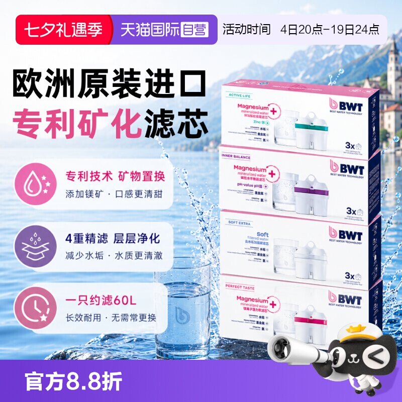 置换添加镁离子净水壶滤芯BWT
