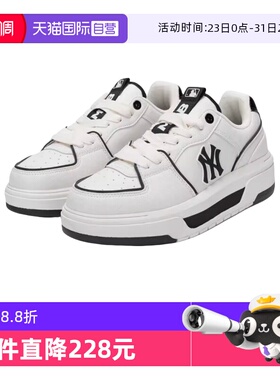【自营】MLB 大童男女学长鞋厚底增高时尚运动休闲板鞋3ASXCBS4N