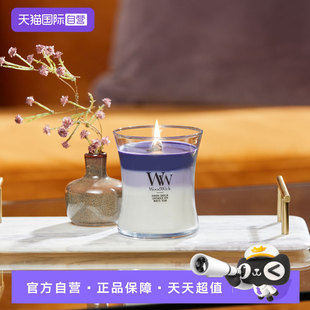 WoodWick白噪音香薰蜡烛卧室持久生日礼物伴手礼中瓶275g 自营