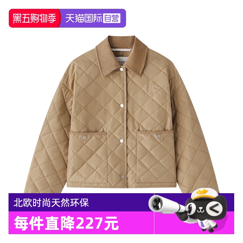 【自营】Marc O'Polo2025春季新款巴恩风穿搭灯芯绒衬衫领棉服女