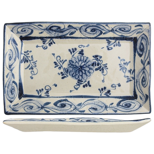 【自营】宗山窑日本进口陶瓷鱼盘日式餐具寿司刺身盘子平盘釉下彩