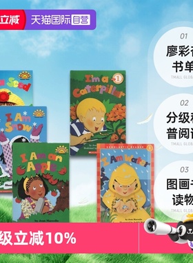 【自营】英文原版 I Am Water/Caterpillar/Snow/Apple/Seed 5册 廖彩杏书单 学乐分级科普阅读绘本图画书读物  Reader L1