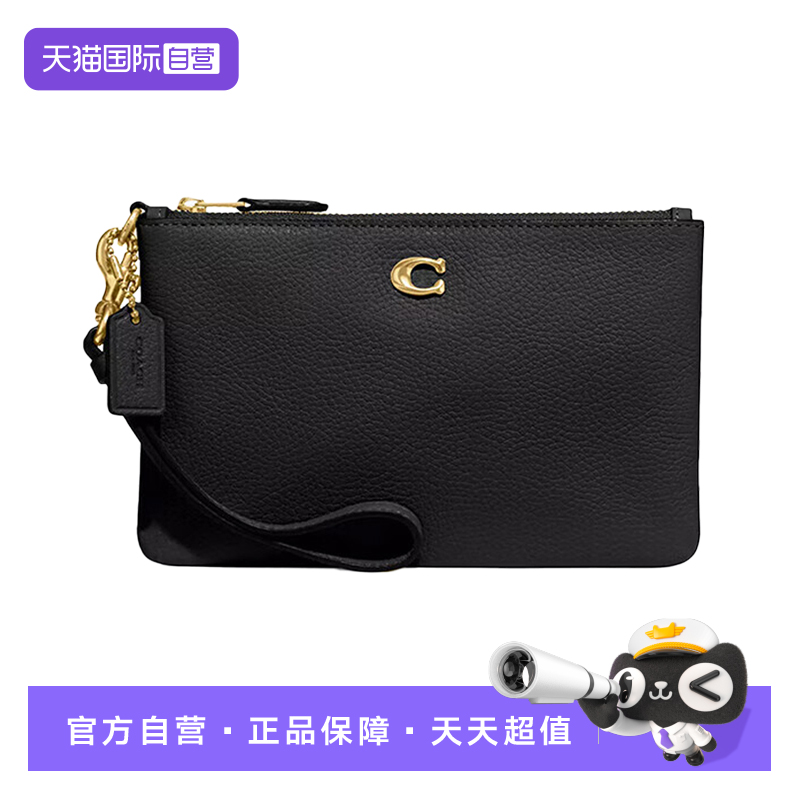 【自营】COACH/蔻驰女SMALL WRISTLET手腕包通勤简约手拿包CH818