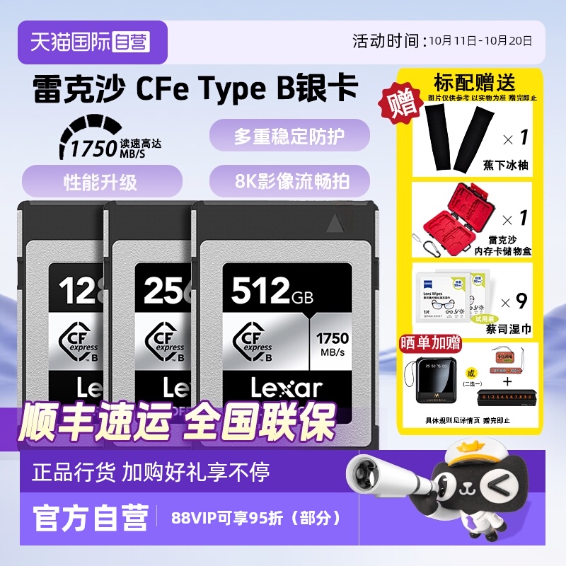 官方自营雷克沙CfeTypeB存储卡