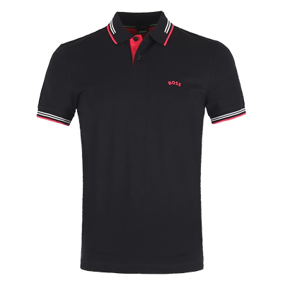 【自营】Hugo Boss/雨果博斯男士logo翻领短袖POLOT恤衫 50469245