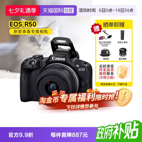 佳能R5018-45mm微单相机照相机