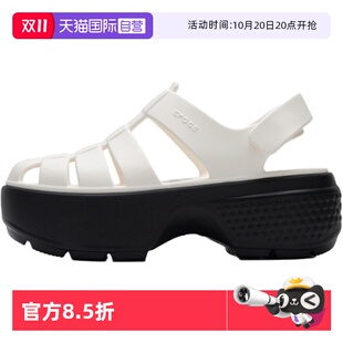 透气舒适白色罗马鞋 女鞋 Crocs卡骆驰男鞋 面户外沙滩凉鞋 自营