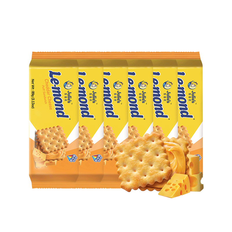 【自营】马来进口julies茱蒂丝雷蒙德乳酪香浓芝士夹心饼干零食