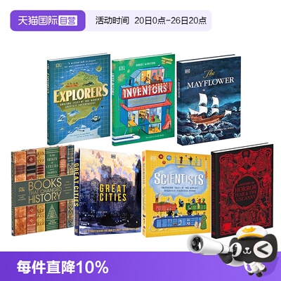 【自营】英文原版 DK历史百科 Books That Changed History 改变历史的书 恐惧与怪异的历史  世界著名的探险家 发明家背后的故事