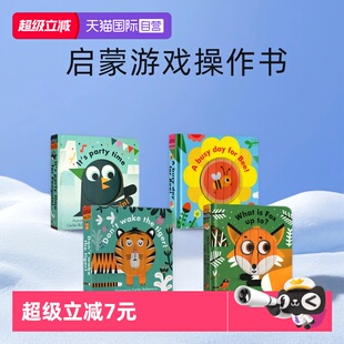 faces 立体变景书 自营 Little Meet Bear 亲子互动启蒙游戏操作书 百变脸谱 动物系列 绘本3册 英文原版 精装 Happy 情绪绘本