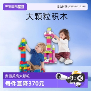 拼插宝宝防吞咽早教益智玩具 自营 费雪美高大颗粒积木儿童拼装