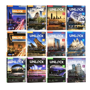 【自营】剑桥原版unlock basic 1 2 3 4 5级 listening speaking reading writing&Thinking初高中青少英语听说读写批判性思维教材