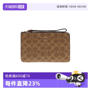 蔻驰女士PVC手拿包通勤 自营 COACH