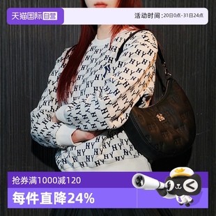 MTM03 MLB男女情侣满印老花运动卫衣宽松休闲24秋冬新款 自营
