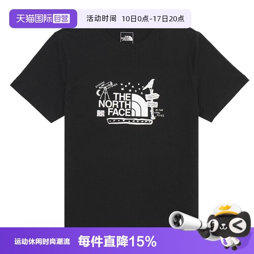 【自营】The North Face北面男女同款印花短袖T恤户外透气