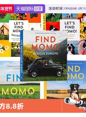 【自营】find momo 寻找莫莫英文原版绘本 lets find momo 让我们找到莫莫狗狗高清摄影书 游戏书英语艺术启蒙纸板书Andrew Knapp
