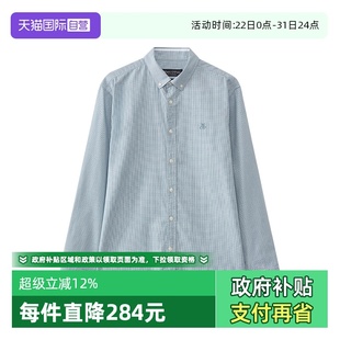 Polo 衬衫 自营 男 翻领纯棉千鸟格长袖 Marc 系列 品牌经典