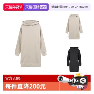 【自营】阿玛尼 AX女士棉质连帽卫衣裙连衣裙 6LYA72 YJBSZ长袖
