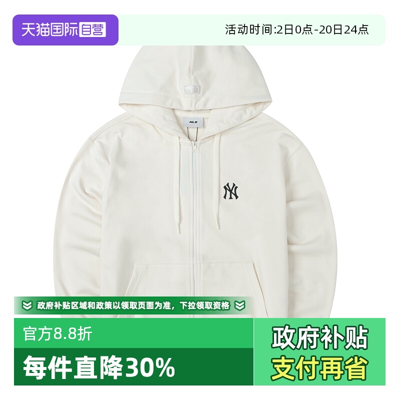 MLB针织夹克男女情侣刺绣logo