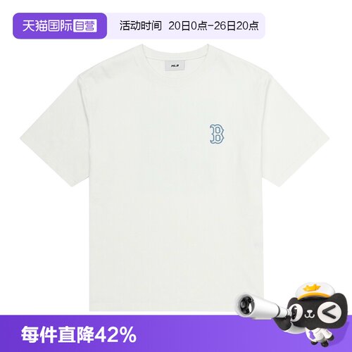【自营】MLB短袖男女装时尚运动服休闲健身训练透气T恤3ATSM0763