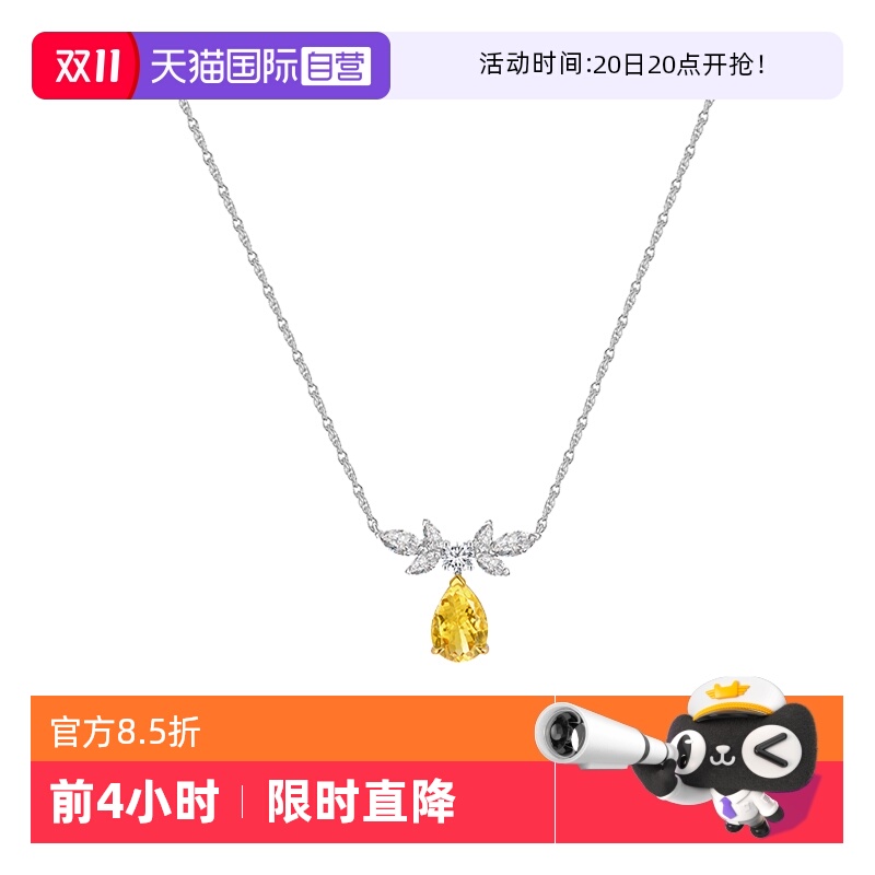 水滴项链女纯银轻奢高级感锁骨链