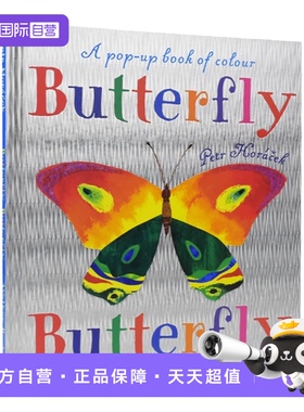 【自营】英文原版 Butterfly Butterfly A Book of Colors Petr Horacek 蝴蝶蝴蝶在哪里幼儿认知立体书 3-6岁 儿童绘本早教启蒙