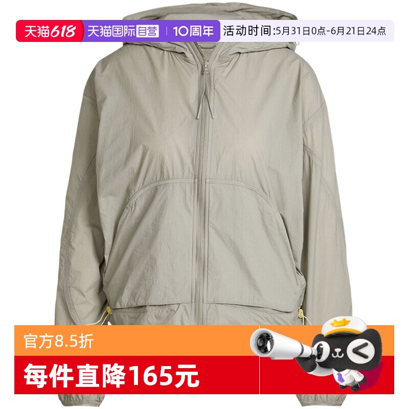 【自营】adidas阿迪达斯新款夏女梭织运动宽松连帽夹克外套JC5115