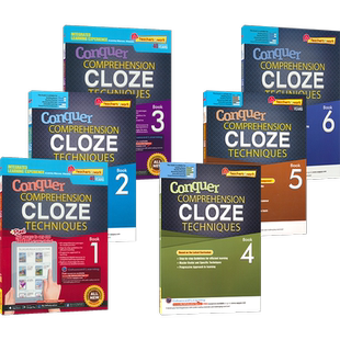 【自营】SAP Conquer Comprehension Cloze Techniques 新加坡英语攻克系列完形填空专项练习册 1-6年级 提高版 英文原版