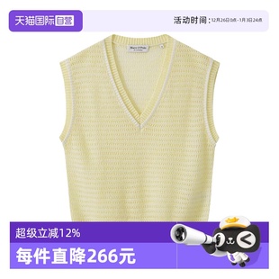 Polo 商场同款 新款 Marc 春季 V领镂空透气花纱背心女 自营