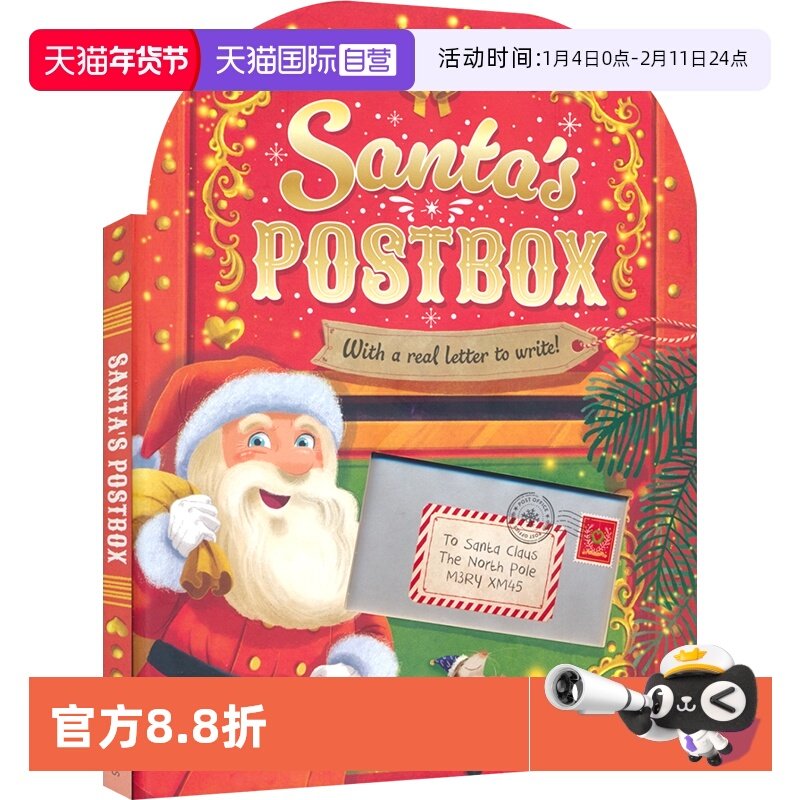【自营】Santa's Postbox 圣诞老人的邮筒 故事绘本 英语韵文 随书附信纸 亲子读物 早教启蒙 英文原版进口儿童图书,书籍/杂志/报纸,儿童读物原版书,淘宝优惠券,粉丝福利购,淘宝优惠卷