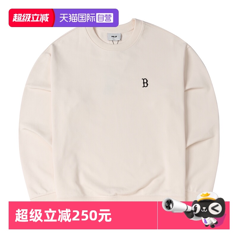 【自营】MLB卫衣新款男女装潮流运动休闲服宽松圆领套头衫上衣
