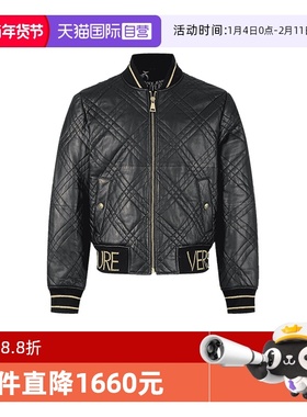 【自营】VJC范思哲男士羊皮飞行夹克皮衣上衣外套75GAVP06 CPPS3