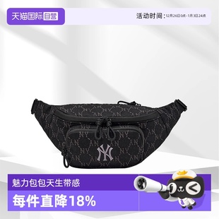 HSMV45N MLB男女情侣腰包休闲老花满印胸包斜挎运动包新款 自营