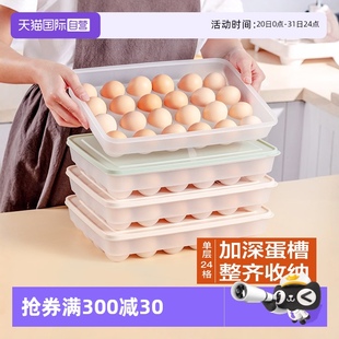 自营 乐扣乐扣计时保鲜盒鸡蛋冰箱专用收纳盒食品级pp冷冻盒子