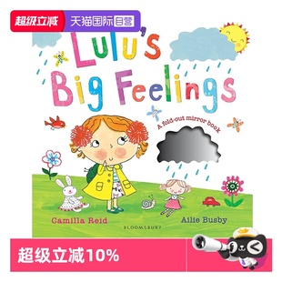 纸板书 英文原版 Feelings Big mirror 情绪 附镜子 露露 Lulu’s book board 幼儿启蒙认知 儿童入门图画书 自营