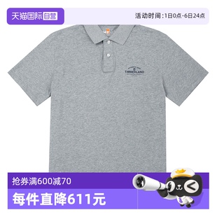 自营 短袖 添柏岚POLO衫 翻领灰色休闲服上衣 T恤新款 男装