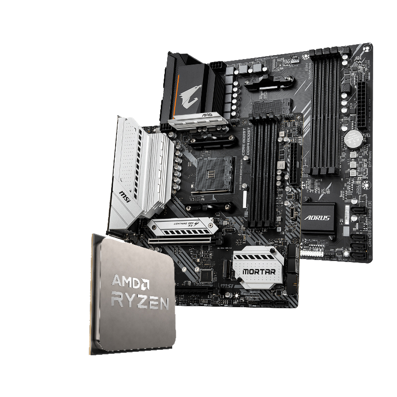 【自营】AMD锐龙R5 5600X散片技嘉主板CPU套装微星板U套装迫击炮