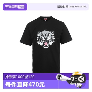 T恤长袖 自营 KENZO25ss男士 卡通虎头印花宽松休闲圆领棉质短袖