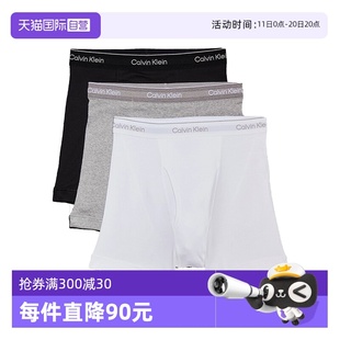 自营 3件套 Calvin 纯棉平角内裤 000NB4003A Klein凯文克莱男士